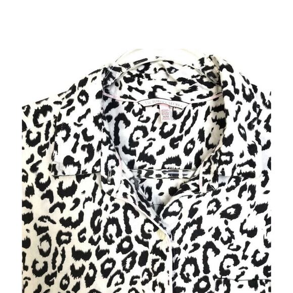 Victoria’s Secret Pajama Top Women’s Medium Animal Print Pink Sleepwear Sexy - Picture 6 of 8